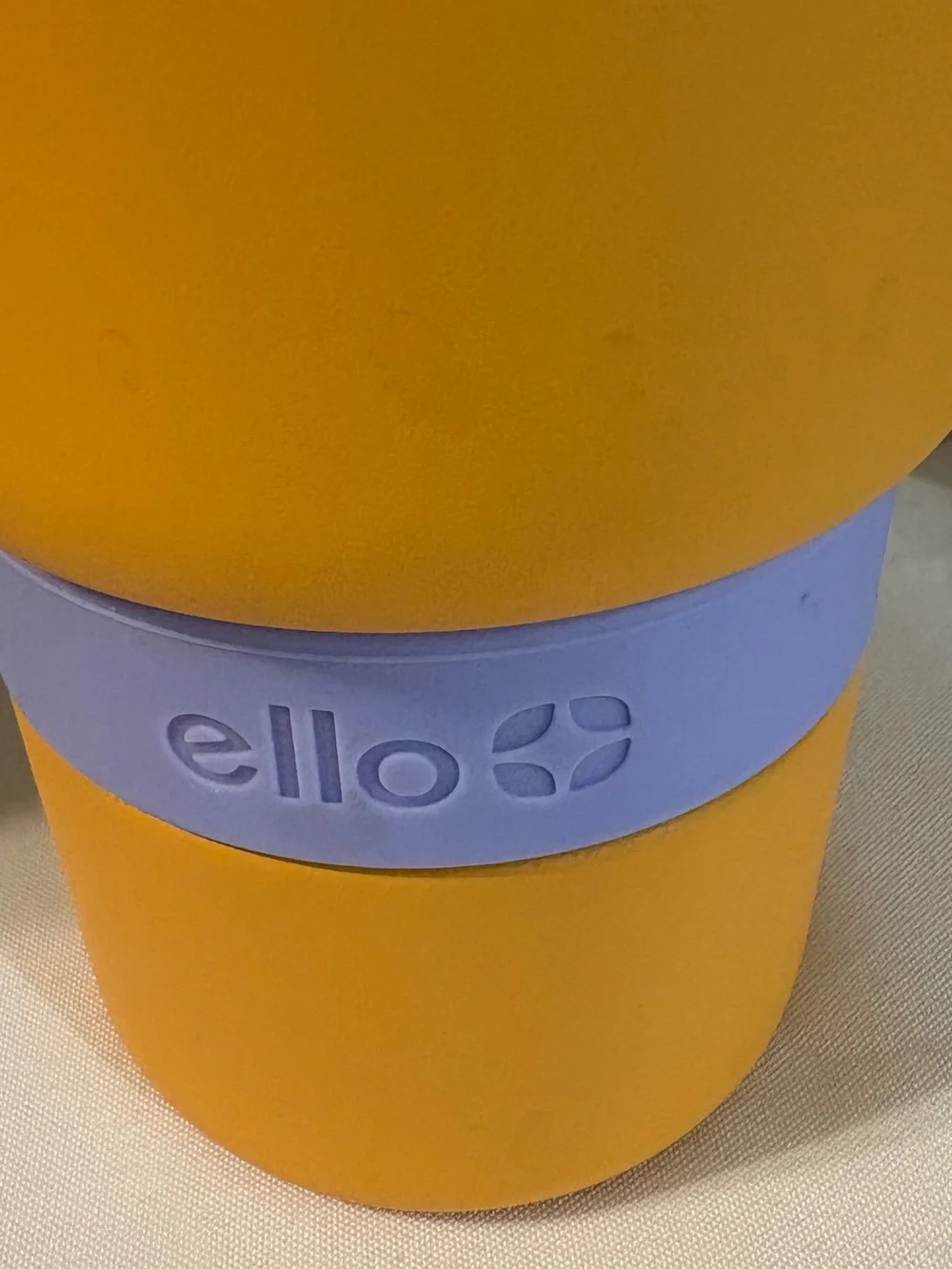 Ello Port Stainless Steel travel Tumbler 40oz orange purple w/handle top carrier